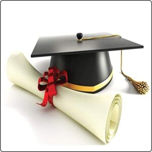 Cialda per torta LA MIA LAUREA decorazione alimentare senza glutine topper cake (quadrato) (Pasta di zucchero, 16x16 cm)