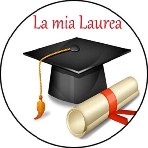 Cialda per torta LAUREA LA MIA LAUREA OCCASIONI SPECIALI decorazione alimentare senza glutine personalizzazione grafica inclusa topper cake design (formato rotondo) img 4