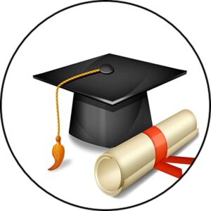 Cialda per torta LAUREA LA MIA LAUREA OCCASIONI SPECIALI decorazione alimentare senza glutine topper cake ( rotondo) img 4 (Pasta di zucchero, 18 cm)