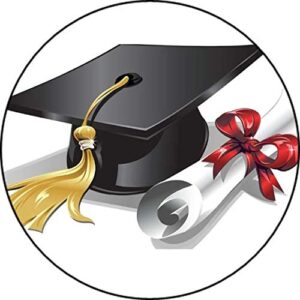 Cialda per torta LAUREA OCCASIONI SPECIALI decorazione alimentare senza glutine topper cake ( rotondo) img 3 (Pasta di zucchero, 16 cm)