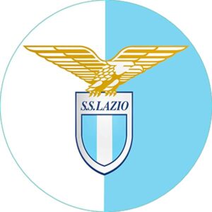 Cialda per torta LAZIO CALCIO SERIE A decorazione alimentare senza glutine topper cake img 1 (Pasta di zucchero, 20 cm)