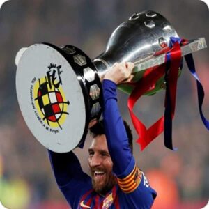 Cialda per torta LEO MESSI BARCELLONA decorazione alimentare senza glutine topper cake quadrata img 02 (Pasta di zucchero, 16x16 cm)