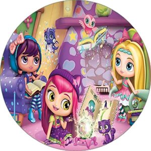 Cialda per torta LITTLE CHARMERS decorazione alimentare senza glutine topper cake quadrato img 0 (Ostia, 16 cm)