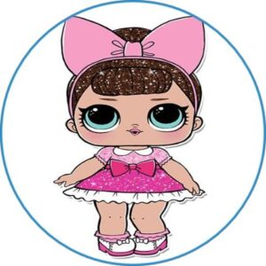 Cialda per torta LOL SURPRISE decorazione alimentare senza glutine topper cake img 09 (Ostia, 16 cm)