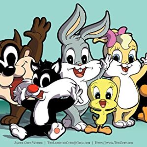 Cialda per torta LOONEY TUNES decorazione alimentare senza glutine topper cake rettangolare img 04 (Pasta di zucchero, 25 x 20 cm)