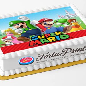 Cialda per torta MARIO decorazione alimentare rettangolare IMG 5