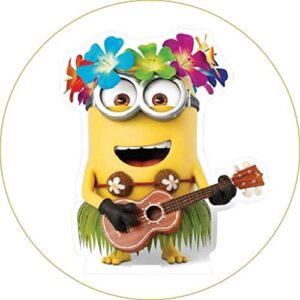 Cialda per torta MINIONS decorazione rotonda alimentare senza glutine personalizzazione grafica inclusa topper cake design img 20