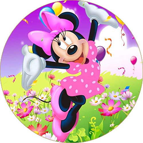 Cialda - Ostia per torte Minnie rettangolare fucsia Formato grande A3 cm.  42x29