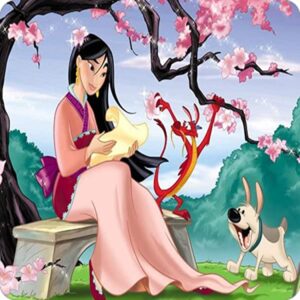 Cialda per torta MULAN decorazione alimentare senza glutine personalizzazione grafica inclusa topper cake quadrato 3 (Pasta di zucchero, 16 x 16 cm)