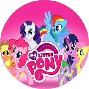 Cialda per torta MY LITTLE PONY decorazione alimentare senza glutine topper cake img 2 (Ostia, 18 cm)