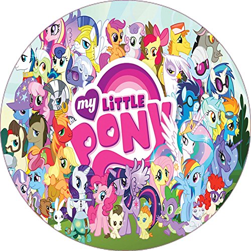 Cialda per torta MY LITTLE PONY decorazione alimentare senza glutine topper cake img 5 (Pasta di zucchero, 20 cm)