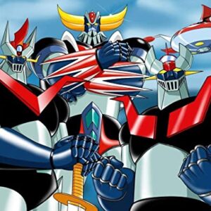 Cialda per torta Mazinga Z e Goldrake decorazione alimentare senza glutine topper cake rettangolare 2 (Ostia, 20 x 30 cm)