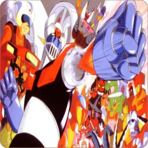 Cialda per torta Mazinga Z, il Grande Mazinga e Goldrake decorazione alimentare senza glutine personalizzazione grafica inclusa topper cake design quadrata 5