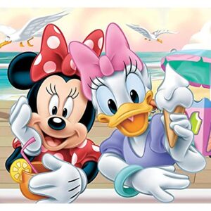 Cialda per torta Minnie e Paperina Decorazione alimentare senza glutine topper cake quadrato rettangolare 1 (Ostia, 20 x 30 cm)