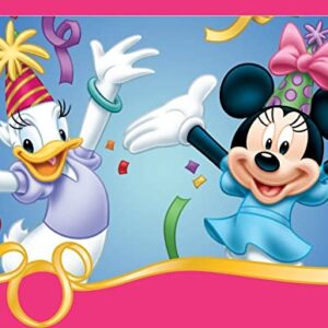 Cialda per torta Minnie e Paperina Decorazione alimentare senza glutine topper cake quadrato rettangolare 3 (Ostia, 20 x 30 cm)