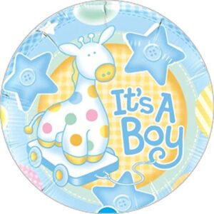 Cialda per torta NASCITA Bambino Cicogna Occasioni Speciali Decorazione alimentare Gluten free Topper Cake (Ostia, 18 cm)