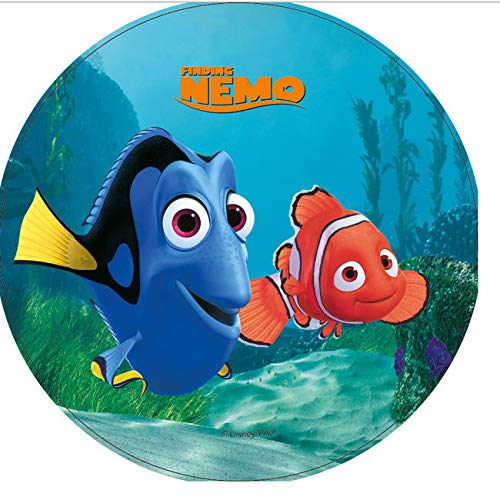 Cialda per torta NEMO e DORY decorazione alimentare personalizzabile Senza Glutine Topper Cake Design Rotondo (Ostia, 16 cm)