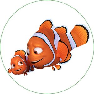 Cialda per torta NEMO il pesciolino decorazione alimentare personalizzabile Senza Glutine Topper Cake Design Rotondo