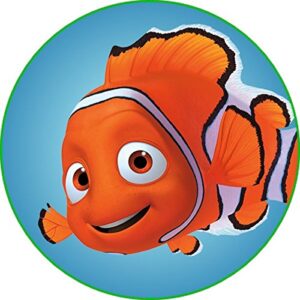 Cialda per torta NEMO pesciolino decorazione alimentare personalizzabile Senza Glutine Topper Cake Design Rotondo (Pasta di zucchero, 20 cm)