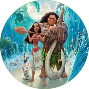 Cialda per torta OCEANIA (Moana) Principessa VAIANA decorazione alimentare senza glutine personalizzazione grafica inclusa topper cake design (formato rotondo) img 8