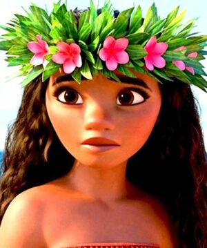 Cialda per torta OCEANIA (Moana) Principessa decorazione alimentare senza glutine personalizzazione grafica inclusa topper cake design (rettangolare) img 3