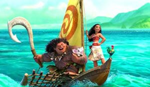 Cialda per torta OCEANIA (Moana) Principessa decorazione alimentare senza glutine personalizzazione grafica inclusa topper cake design (rettangolare) img 1