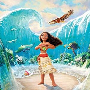 Cialda per torta OCEANIA (Moana) Principessa decorazione alimentare senza glutine personalizzazione grafica inclusa topper cake design (rettangolare) img 4