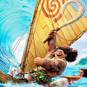 Cialda per torta OCEANIA Moana Principessa decorazione alimentare senza glutine personalizzazione inclusa topper cake (rettangolare) img 12