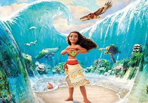 Cialda per torta OCEANIA Principessa VAIANA decorazione alimentare senza glutine topper cake ( rettangolare) img 4 (Ostia, 20 x 30 cm)