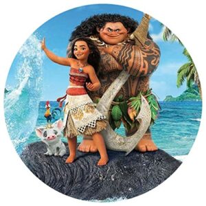 Cialda per torta OCEANIA Principessa VAIANA decorazione alimentare senza glutine topper cake ( rotondo) img 12 (Ostia, 18 cm)