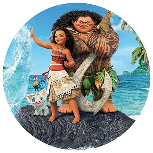Cialda per torta OCEANIA Principessa VAIANA decorazione alimentare senza glutine topper cake ( rotondo) img 12 (Ostia, 20 cm)