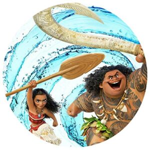 Cialda per torta OCEANIA Principessa VAIANA decorazione alimentare senza glutine topper cake ( rotondo) img 14 (Ostia, 18 cm)