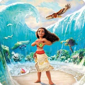 Cialda per torta Oceania (Moana) PRINCIPESSA VAIANA decorazione alimentare senza glutine personalizzazione grafica inclusa topper cake design (formato rotondo) img 3