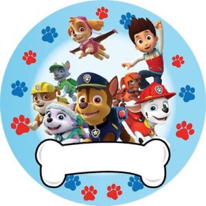 Cialda per torta PAW PATROL decorazione alimentare senza glutine topper cake img 8 (Ostia, 20 cm)