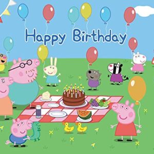 Cialda per torta PEPPA PIG decorazione alimentare senza glutine topper cake ( rettangolare) img 7 (Ostia, 20x30 cm)