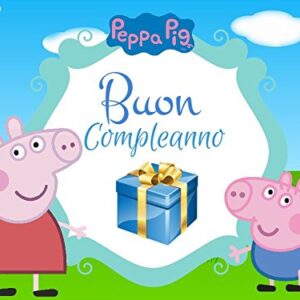 Cialda per torta PEPPA PIG decorazione alimentare senza glutine topper cake ( rettangolare) img 9 (Ostia, 20x25 cm)