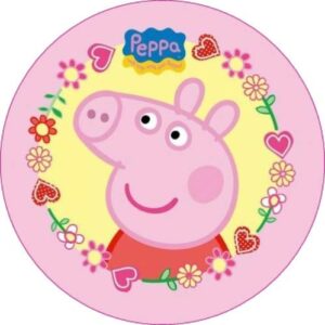 Cialda per torta PEPPA PIG decorazione alimentare senza glutine topper cake ( rotondo) img 11 (Pasta di zucchero, 20 cm)