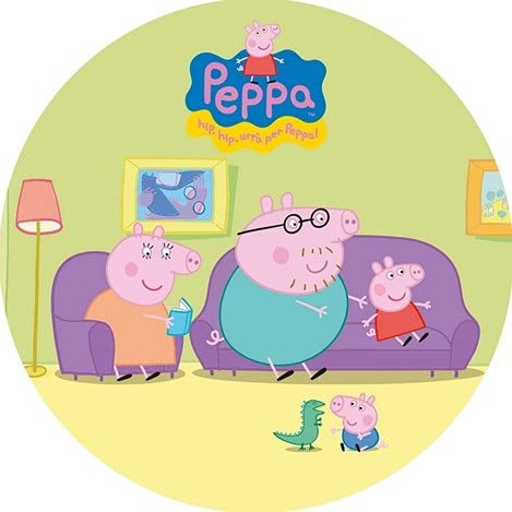 Cialda per torta PEPPA PIG decorazione alimentare senza glutine topper cake ( rotondo) img 15 (Pasta di zucchero, 18 cm)