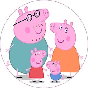 Cialda per torta PEPPA PIG decorazione alimentare senza glutine topper cake ( rotondo) img 7 (Ostia, 20 cm)