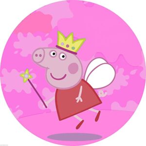 Cialda per torta PEPPA PIG decorazione alimentare senza glutine topper cake ( rotondo) img 8 (Ostia, 16 cm)