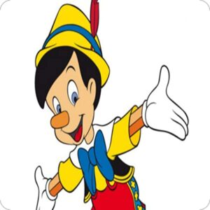 Cialda per torta PINOCCHIO decorazione alimentare senza glutine topper cake quadrato 2 (Ostia, 16 x 16 cm)