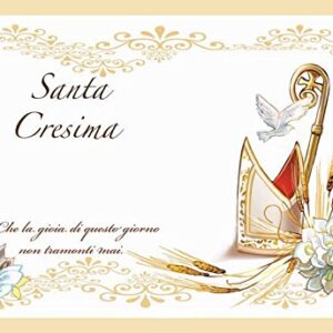 Cialda per torta PRIMA COMUNIONE CRESIMA decorazione alimentare senza glutine topper cake img 13 (Pasta di zucchero, 20 x 30 cm)