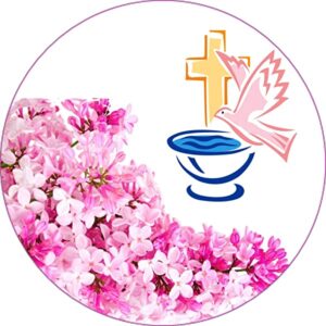 Cialda per torta PRIMA COMUNIONE CRESIMA decorazione alimentare senza glutine topper cake ( rotondo) img 4 (Ostia, 18 cm)