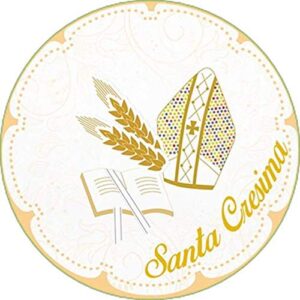 Cialda per torta PRIMA COMUNIONE Lui & Lei SANTA CRESIMA decorazione alimentare senza glutine personalizzazione grafica inclusa topper cake design (Formato rotondo) img 16