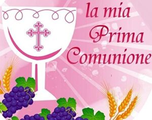 Cialda per torta PRIMA COMUNIONE Lui & Lei SANTA CRESIMA decorazione alimentare senza glutine personalizzazione grafica inclusa topper cake design (Formato quadrato) img 11