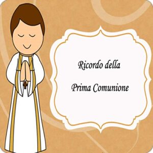 Cialda per torta PRIMA COMUNIONE Lui decorazione alimentare senza glutine personalizzazione grafica inclusa topper cake design img 16