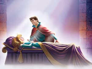 Cialda per torta PRINCIPESSA AURORA decorazione alimentare senza glutine topper cake rettangolare 1 (Ostia, 20 x 30 cm)