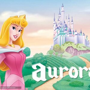 Cialda per torta PRINCIPESSA AURORA decorazione alimentare senza glutine topper cake rettangolare 3 (Pasta di zucchero, 25 x 15 cm)
