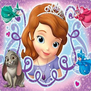 Cialda per torta PRINCIPESSA SOFIA decorazione alimentare senza glutine personalizzazione grafica inclusa topper cake design (Formato quadrato) img 1