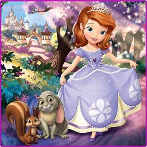 Cialda per torta PRINCIPESSA SOFIA decorazione alimentare senza glutine personalizzazione grafica inclusa topper cake design (Formato quadrato) img 5